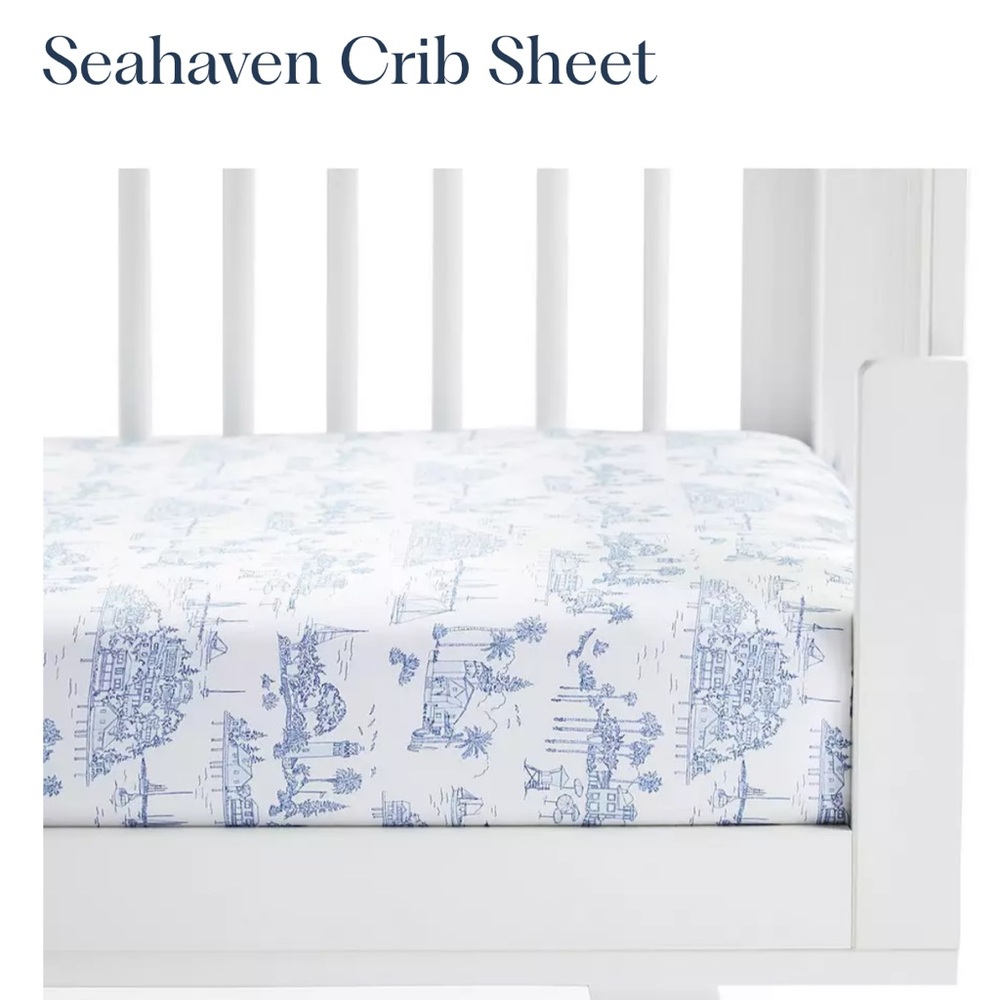 Serena & Lily Seahaven Crib Sheet - set of TWO crib sheets